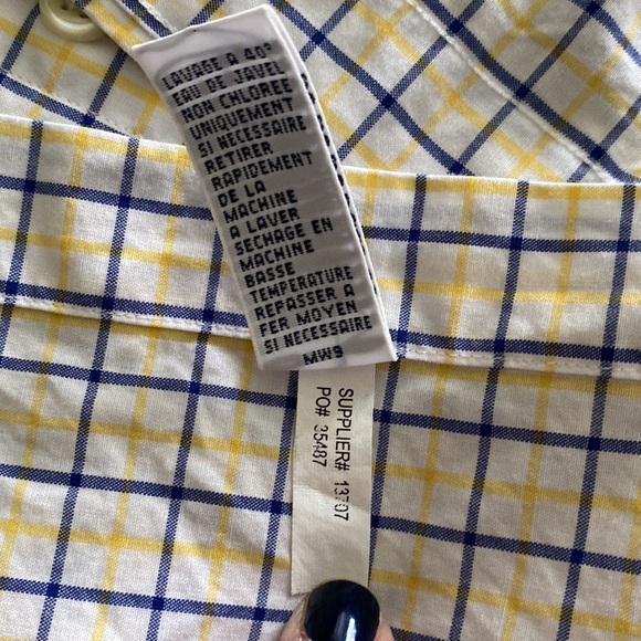 Ralph Lauren 100% cotton Custom Fit Long Sleeve Button Down Windowpane check - Picture 14 of 14